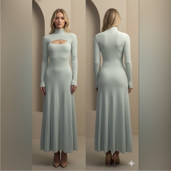 Jonathan Simkhai Light Mint knit midi dress Size Small NWOT